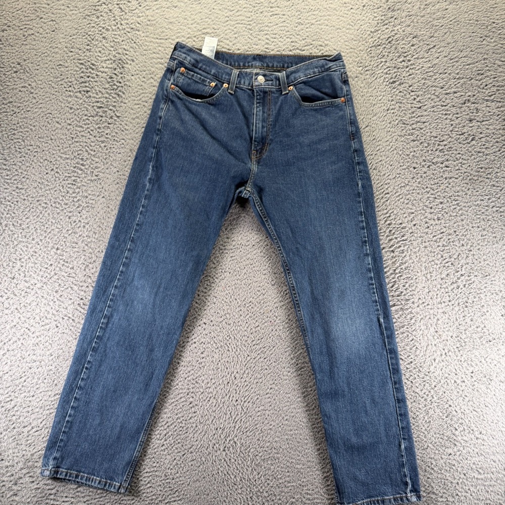 Levi's 505 Jeans Mens‎ 33x30 Blue Cotton Denim Straight Faded Stretch Workwear